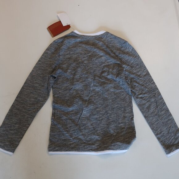 NWT Youth Boys Appaman Gray Scale Stripe Long Sleeve Layered Henley T-Shirt 10 - Picture 4 of 5